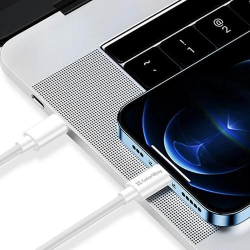 Кабель ColorWay, USB Type-C to USB Type-C, PD Fast Charging 65W, 3А, 2м, White (CW-CBPDCC056-WT)