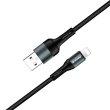 Кабель ColorWay, USB Type-A to Lightning, 2.4А, 1м, Black (CW-CBUL045-BK)