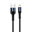 Кабель ColorWay, USB Type-A to Lightning, 2.4А, 1м, Black (CW-CBUL045-BK)