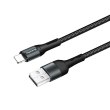Кабель ColorWay, USB Type-A to Lightning, 2.4А, 1м, Black (CW-CBUL045-BK)