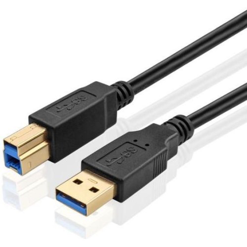Кабель Dell, USB Type-A to USB Type-B, v3.0, OEM, 1.8м, Black (5KL2E22501-OEM)