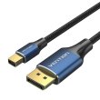 Кабель Vention, miniDisplayPort to DisplayPort, 1.5м, Black (HCFLG)
