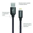 Кабель ColorWay, USB Type-A to Lightning, 1м, Black (CW-CBUL004-BK)