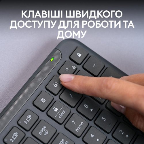 Клавіатура бездротова Logitech Signature Slim K950, US, USB, Graphite (920-012465)