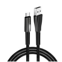 Кабель ColorWay, USB Type-A to MicroUSB, LED, 2.4А, 1м, Black (CW-CBUM035-BK)