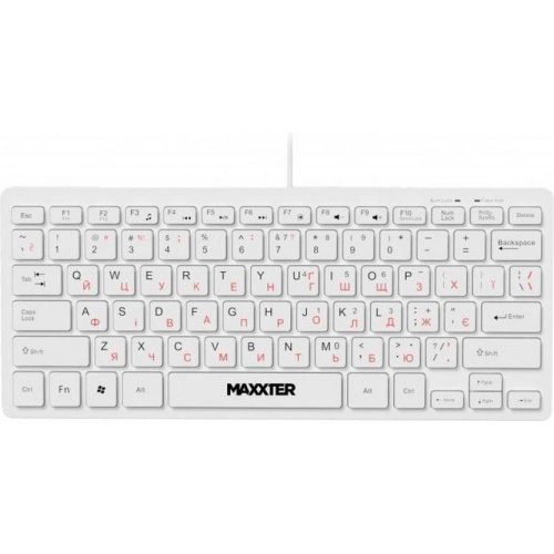 Клавіатура дротова Maxxter KBM-C01W-UA, White