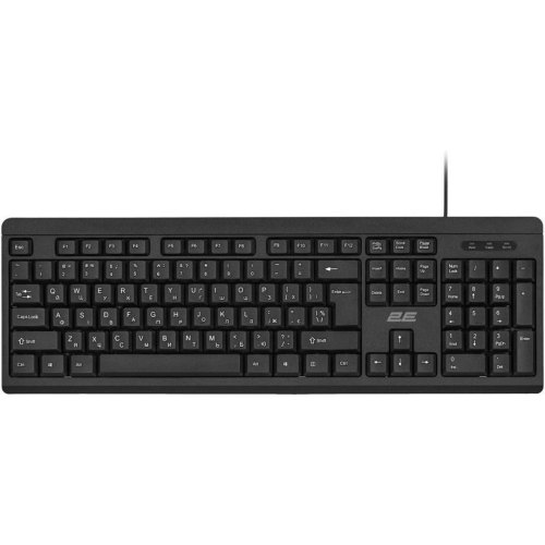 Клавіатура дротова 2E KS108 Slim, Black (2E-KS108UB_UA)