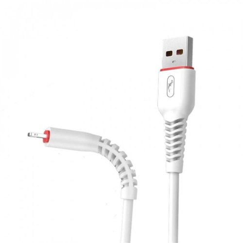 Кабель SkyDolphin S54L Soft, USB Type-A to Lightning, 1м, White (USB-000429)