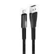 Кабель ColorWay, USB Type-A to Lightning, 2.4А, LED, 1м, Black (CW-CBUL035-BK)