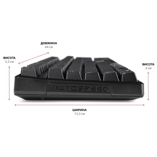 Клавіатура дротова Motospeed CK107, Outemu Blue, RGB, Ukr, Black (mtk96mb)