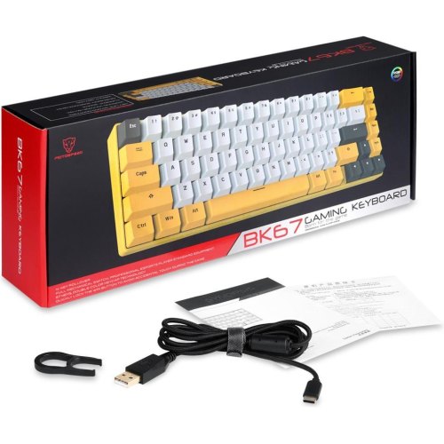 Клавіатура бездротова Motospeed BK67, Longhua Blue, Yellow (mtbk67ymb)