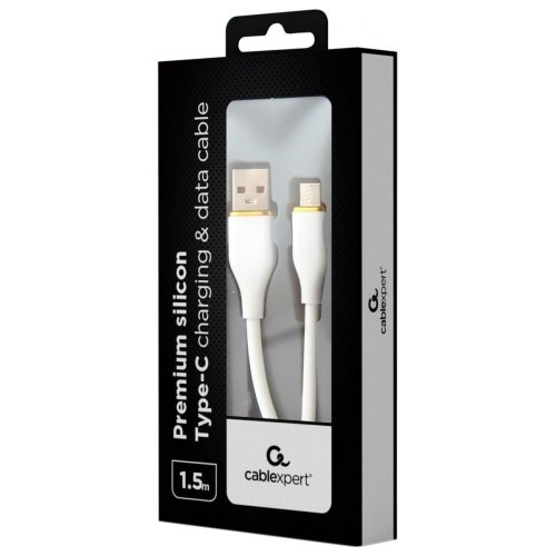 Кабель Cablexpert, USB Type-A to USB Type-C, 2.1A, 1.5м, White (CC-USB2S-AMCM-1.5M-W)