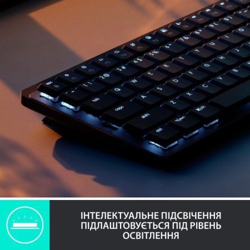 Клавіатура бездротова Logitech MX Mechanical Mini Minimalist, Graphite (920-010780)