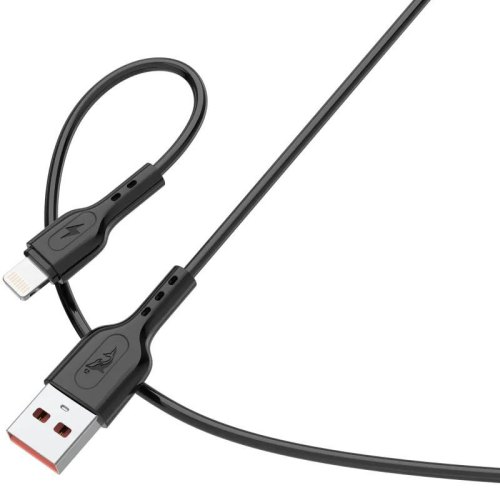 Кабель SkyDolphin S66L, USB Type-A to Lightning, 1м, Black (SDUSB-000648)
