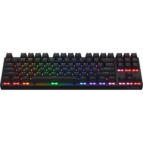 Клавіатура бездротова Hator Icefall Mecha TKL Wireless Rainbow, Black (HTK287UA)