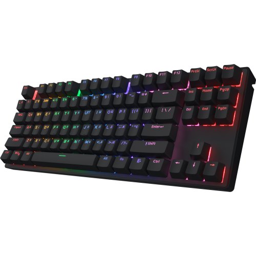 Клавіатура бездротова Hator Icefall Mecha TKL Wireless Rainbow, Black (HTK287UA)