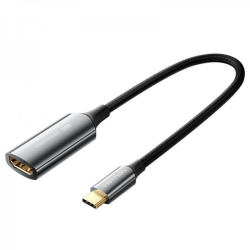 Кабель Vention, HDMI (F) to USB Type-C (M), v2.0, 0.25м, Grey (CREBC)