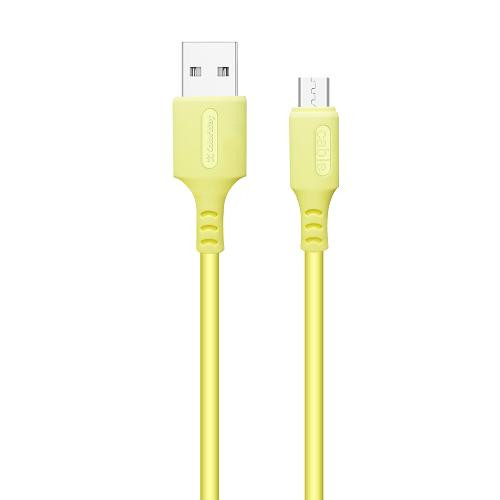 Кабель ColorWay, USB Type-A to MicroUSB, 2.4А, 1м, Yellow (CW-CBUM043-Y)