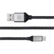 Кабель REAL-EL Premium Leather, USB Type-A to USB Type-C, 1м, Black (EL123500049)