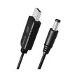 Кабель для роутера ColorWay, USB Type-A to DC 5.5х2.5mm, 9V, 1м, Black (CW-CBUD066-BK)