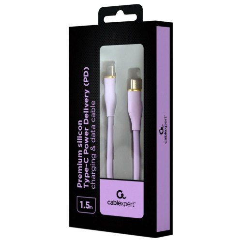 Кабель Cablexpert, USB Type-C to USB Type-C, 3A, 60W, 1.5м, Purple (CC-USB2S-CMCM-1.5M-P)