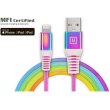 Кабель REAL-EL, USB Type-A to Lightning, 1м, Rainbow (EL123500051)