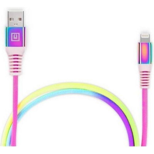 Кабель REAL-EL, USB Type-A to Lightning, 1м, Rainbow (EL123500051)
