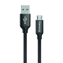 Кабель ColorWay, USB Type-A to MicroUSB, 1м, Black (CW-CBUM002-BK)