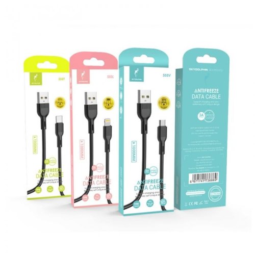 Кабель SkyDolphin S03V, USB Type-A to MicroUSB, 1м, Black (USB-000420)