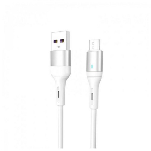 Кабель SkyDolphin S06V LED Smart Power, USB Type-A to MicroUSB, 1м, White (USB-000558)
