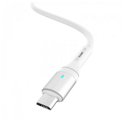 Кабель SkyDolphin S06V LED Smart Power, USB Type-A to MicroUSB, 1м, White (USB-000558)