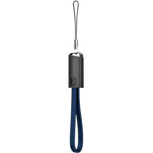 Кабель ColorWay, USB Type-A to MicroUSB, 2.4А, 0.22м, Blue (CW-CBUM022-BL)