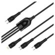 Кабель ColorWay, USB Type-C to Lightning/MicroUSB/USB Type-C, 3.0A, 1.2м, Black (CW-CBPDU3060-BK)