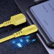 Кабель ColorWay, USB Type-A to Lightning, 2.4А, 1м, Yellow (CW-CBUL043-Y)