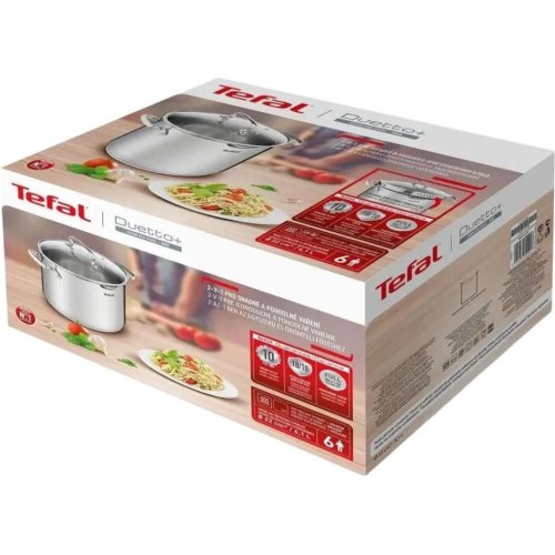 Каструля Tefal Duetto+, 24см, 5л, нержавіюча сталь (G7194656)