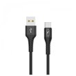 Кабель SkyDolphin S05T TPE Frost Line, USB Type-A to USB Type-C, 1м, Black (SDUSB-000551)