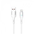 Кабель SkyDolphin S06L LED Smart Power, USB Type-A to Lightning, 1м, White (USB-000555)