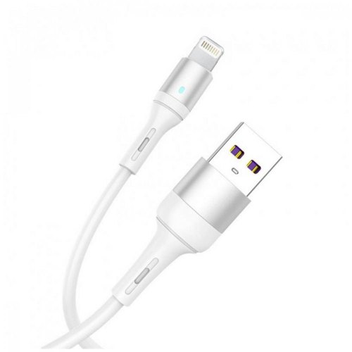 Кабель SkyDolphin S06L LED Smart Power, USB Type-A to Lightning, 1м, White (USB-000555)