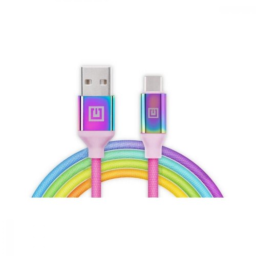 Кабель REAL-EL Premium, USB Type-A to USB Type-C, 1м, Rainbow (EL123500050)
