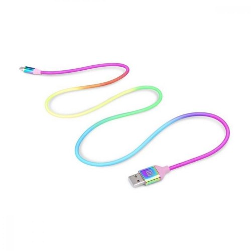Кабель REAL-EL Premium, USB Type-A to USB Type-C, 1м, Rainbow (EL123500050)