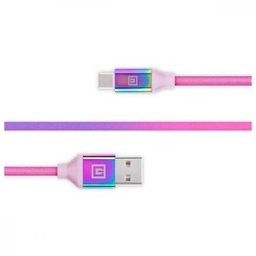 Кабель REAL-EL Premium, USB Type-A to USB Type-C, 1м, Rainbow (EL123500050)