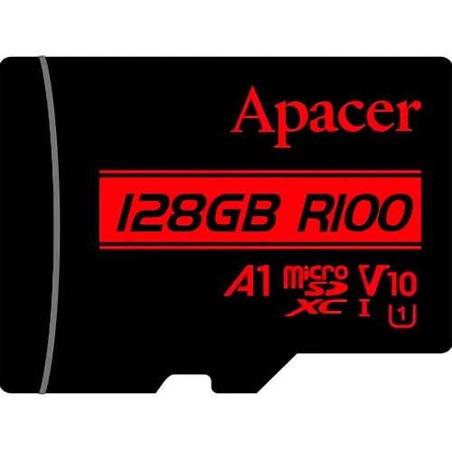 Карта пам'яті Apacer, 128GB, MicroSDHC, UHS-I Class 10 (AP128GMCSX10UB-RA)