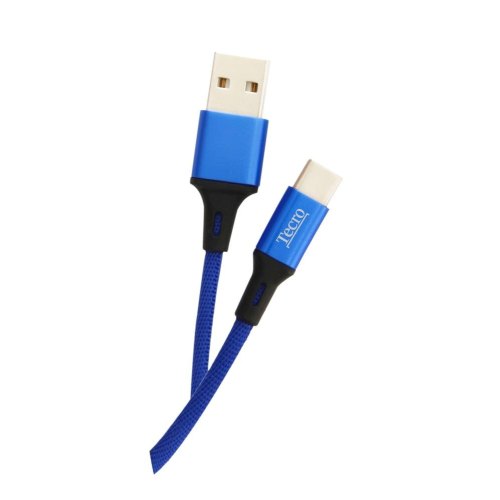 Кабель Tecro, USB Type-A to USB Type-C, 1м, Blue (TC-0100BE)