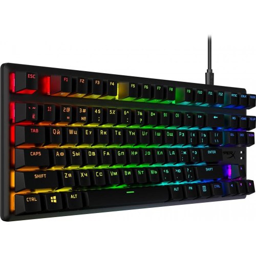 Клавіатура дротова HyperX Alloy Origins Core PBT, Red Switch, RGB, Black (639N7AA)