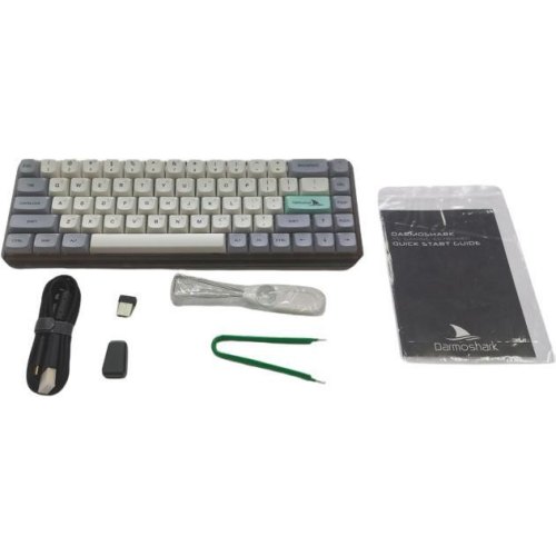 Клавіатура бездротова Motospeed Darmoshark K5, Gateron Silver Pro, Light Gray (dmk5lgspro)