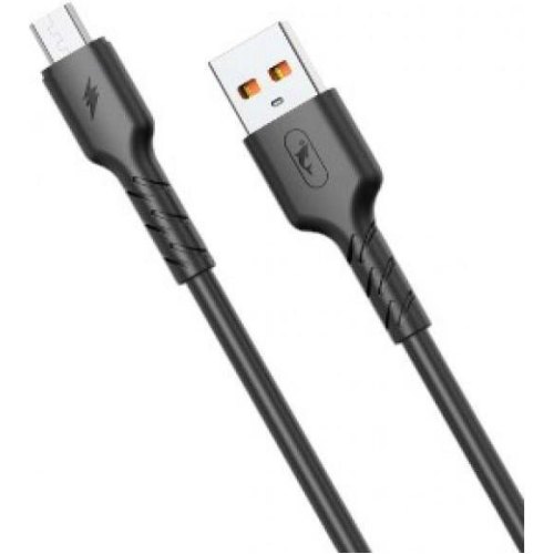 Кабель SkyDolphin S07V TPE High Elastic Line, USB Type-A to MicroUSB, 1м, Black (SDUSB-000598)
