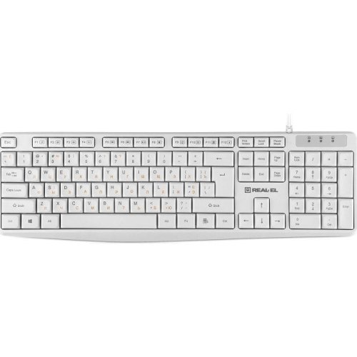 Клавіатура дротова REAL-EL RK-513, White (EL123100047)