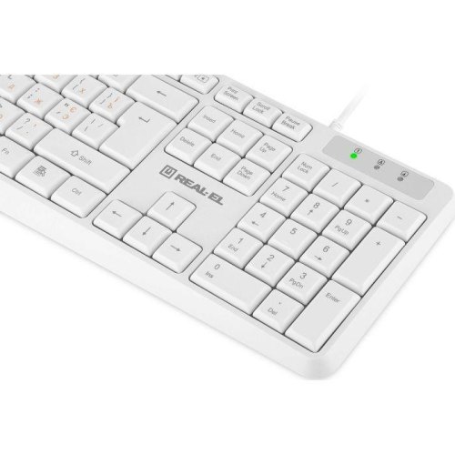 Клавіатура дротова REAL-EL RK-513, White (EL123100047)
