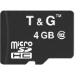 Карта пам'яті T&G, 4GB, MicroSDHC, Class 10 (TG-4GBSDCL10-00)