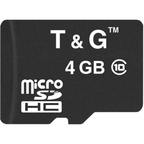 Карта пам'яті T&G, 4GB, MicroSDHC, Class 10 (TG-4GBSDCL10-00)